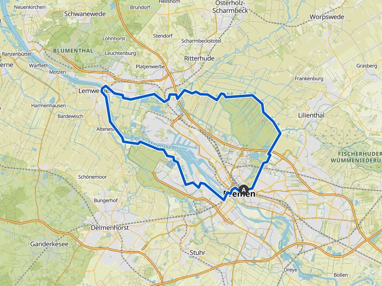 Wümmebogen – Die Lesum Loop from Bremen Hauptbahnhof | bike Tour | Komoot
